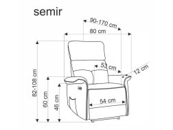 Išskleidžiamas fotelis SEMIR 2