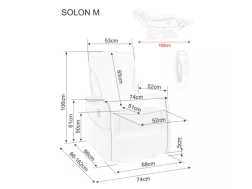 Išskleidžiamas fotelis SOLON M VELVET