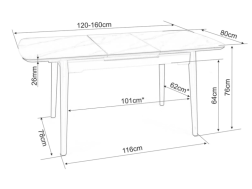 Išskleidžiamas stalas APOLLO 120
