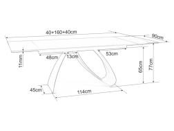 Išskleidžiamas stalas DIUNA CERAMIC
