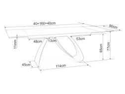 Išskleidžiamas stalas DIUNA ITALIAN CERAMIC