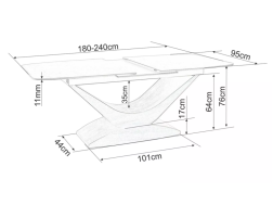 Išskleidžiamas stalas DOLCE CERAMIC
