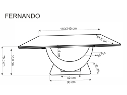 Išskleidžiamas stalas FERNANDO