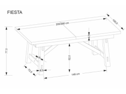 Išskleidžiamas stalas FIESTA