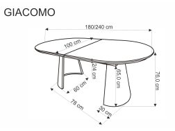 Išskleidžiamas stalas GIACOMO