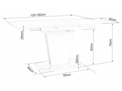 Išskleidžiamas stalas HOUSTON