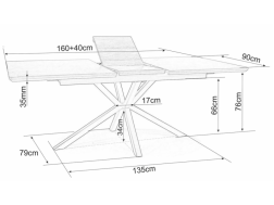 Išskleidžiamas stalas LOGAN CERAMIC
