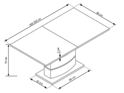 Išskleidžiamas stalas NOBEL