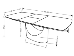 Išskleidžiamas stalas OSMAN