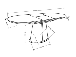 Išskleidžiamas stalas ROBINSON