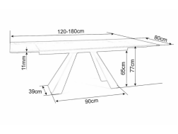 Išskleidžiamas stalas SALVADORE 120