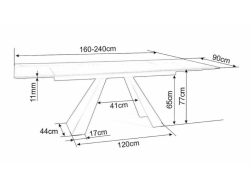 Išskleidžiamas stalas SALVADORE 160