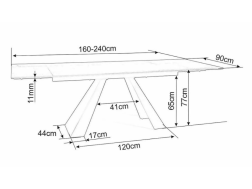 Išskleidžiamas stalas SALVADORE 160 CERAMIC LEGNO