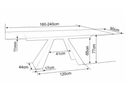 Išskleidžiamas stalas SALVADORE 160 ITALIAN CERAMIC