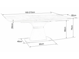 Išskleidžiamas stalas SATURN II CERAMIC