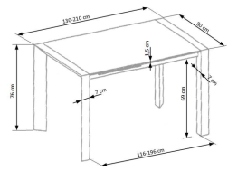 Išskleidžiamas stalas STANFORD