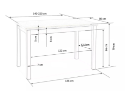 Išskleidžiamas stalas TIAGO