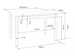 Išskleidžiamas stalas TIAGO-2