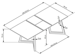 Išskleidžiamas stalas TIZIANO