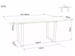 Išskleidžiamas stalas VITO