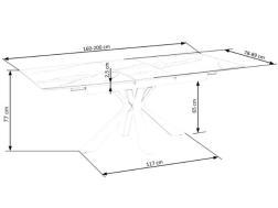 Išskleidžiamas stalas VIVALDI