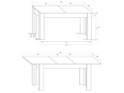 Išskleidžiamas virtuvinis stalas
