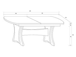Išskleidžiamas žurnalinis staliukas ALASKA