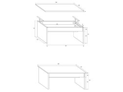 Išskleidžiamas žurnalinis staliukas INDILA