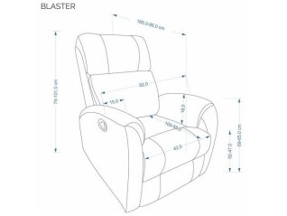 Išskleidžiamas fotelis BLASTER