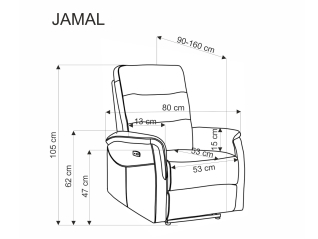 Išskleidžiamas fotelis JAMAL