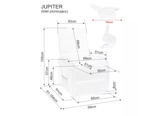 Išskleidžiamas fotelis JUPITER M BREGO