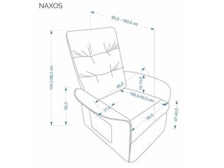 Išskleidžiamas fotelis NAXOS