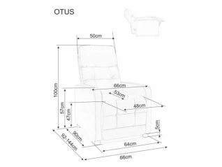 Išskleidžiamas fotelis OTUS II BREGO