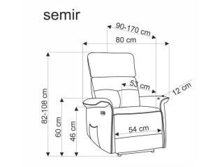 Išskleidžiamas fotelis SEMIR 2