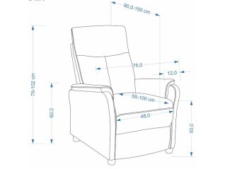 Išskleidžiamas fotelis ZAHIR