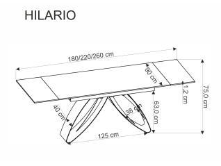 Išskleidžiamas stalas HILARIO