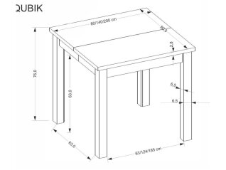 Išskleidžiamas stalas QUBIK