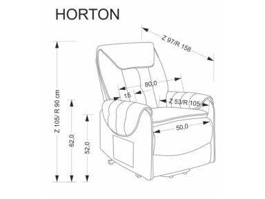 Išskleidžiamas fotelis HORTON Išskleidžiamas fotelis HORTON