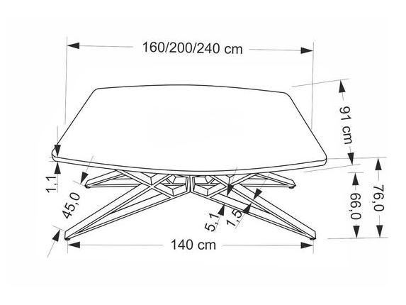 Išskleidžiamas stalas ALFREDO 13