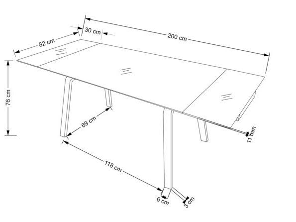 Išskleidžiamas stalas LOZANO 16