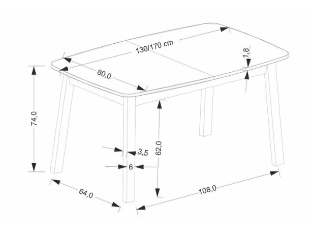 Išskleidžiamas stalas BARRIL 15