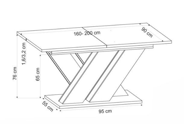 Išskleidžiamas stalas BRANDON 15