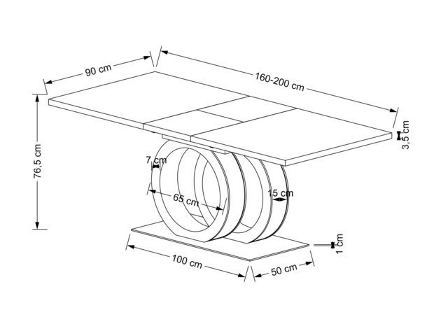 Išskleidžiamas stalas GALARDO 14 Išskleidžiamas stalas GALARDO 14