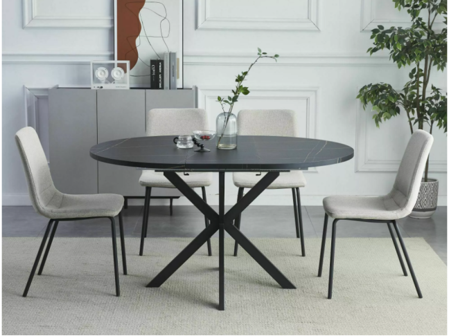 Išskleidžiamas apvalus stalas GASTON 1 Išskleidžiamas apvalus stalas GASTON 1