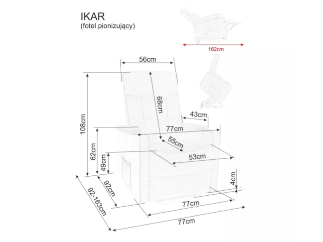 Išskleidžiamas fotelis IKAR VELVET 6 Išskleidžiamas fotelis IKAR VELVET 6
