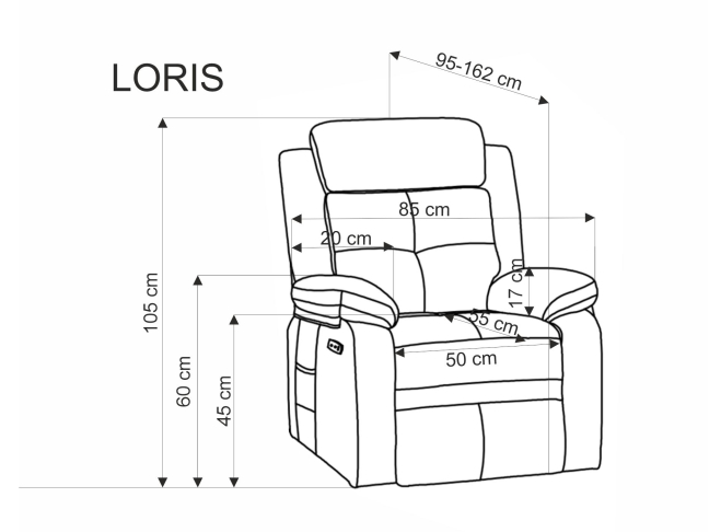 Išskleidžiamas fotelis LORIS 11 Išskleidžiamas fotelis LORIS 11