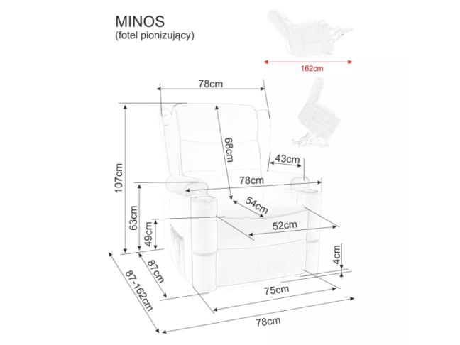 Išskleidžiamas fotelis MINOS VELVET 8 Išskleidžiamas fotelis MINOS VELVET 8
