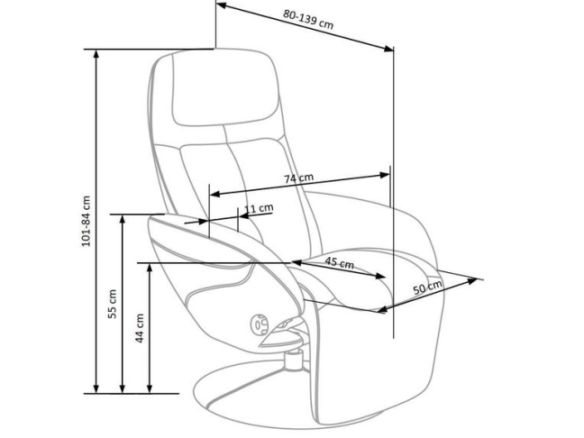 Išskleidžiamas fotelis OPTIMA 2 1