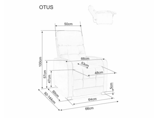 Išskleidžiamas fotelis OTUS BREGO 3 Išskleidžiamas fotelis OTUS BREGO 3