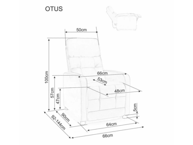 Išskleidžiamas fotelis OTUS II VELVET 8